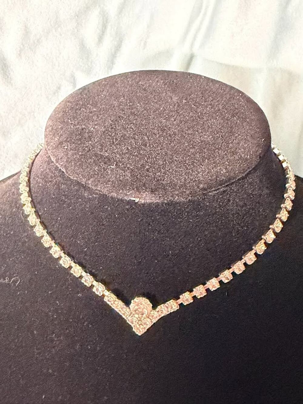 Sparkling Rhinestone Statement Necklace (MWL7)